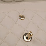 Chanel Double Flap Medium Cream -s29