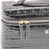 Chanel Slim Vanity Croc Black GHW