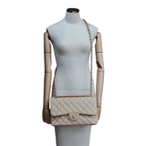 Chanel Double Flap Jumbo Beige GHW - (MICROCHIP)