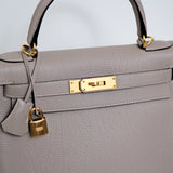Hermes Kelly 28 Tourterelle GHW