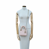 Lady Dior Mini Pink Ostrich GHW
