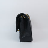 Chanel Double Flap Medium Black - (MICROCHIP)