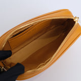 Miu Miu Leather Pouch Pomegranate Yellow