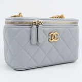 Chanel Vanity Caviar Light Gray Sweetheart Crush