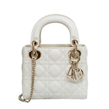 Lady Dior Mini White GHW