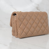 Chanel Small Flap Coco Crush Dark Beige