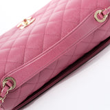 Chanel Business Affinity Medium Flap Raspberry GHW