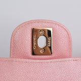 HOLD | Chanel Double Flap Medium Pink Iridescent -s27