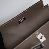 Hermes Kelly 25 Etoupe Epsom Sellier PHW - K