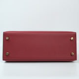 Hermes Kelly 25 Rouge Grenat Sellier GHW - U