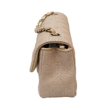 Chanel Mini Rectangle Raffia Dark Beige GHW