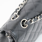 Chanel Double Flap Medium Black SHW - s11