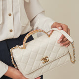 Chanel Matelasse White Multicolor Top Handle Pick Me Up