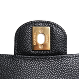 Chanel Double Flap Medium Black Caviar GHW - (MICROCHIP)