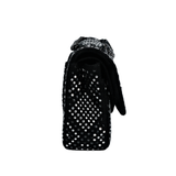 Chanel Strass Swarovski Crystal Black Tweed Medium Classic Flap