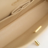 Chanel Double Flap Medium Beige Claire GHW - (MICROCHIP)