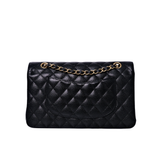 Chanel Double Flap Medium Black GHW - s27
