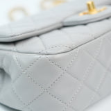 Chanel Mini Rectangle Gray Pearl Crush - (MICROCHIP)