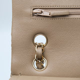 Chanel Double Flap Medium Dark Beige GHW - (MICROCHIP)