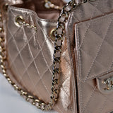 Chanel 25 Mini Metallic Rosegold
