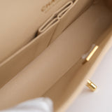 Chanel Double Flap Medium Beige Claire -(MICROCHIP)