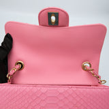 HOLD | Chanel Mini Rectangle Python Pink GHW
