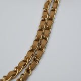 Chanel Double Flap Medium Dark Beige Vintage GHW -s8