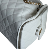 HOLD Chanel 25 Medium White GHW - (MICROCHIP)