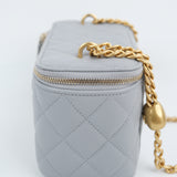 Chanel Vanity Caviar Light Gray Sweetheart Crush