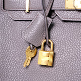 Hermes Birkin 30 Etain GHW - A