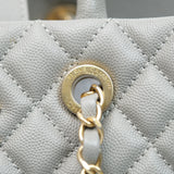 HOLD | Chanel Coco Handle Shopping Tote Grey GHW - 27