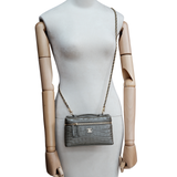 Chanel Slim Vanity Croc GHW