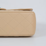 Chanel Beige Double Flap Jumbo Beige Clair -s17