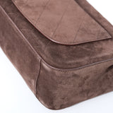Chanel Maxi Flap 32CM Suede Dark Brown GHW