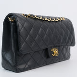 Chanel Double Flap Medium Black s13