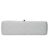 Chanel Vintage Single Flap White Caviar GHW -s12