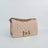 Chanel Le boy Small Chevron Light Pink