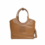 Miu Miu Ivy Tote Small Caramel