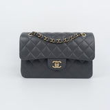 HOLD | Chanel Double Flap Small Dark Gray - (MICROCHIP)