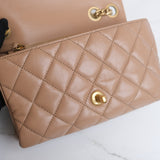 Chanel Small Flap Coco Crush Dark Beige