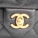 Chanel Mini Square Sweetheart Caviar Flap