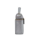Chanel Slim Long Vanity Silver Metallic Lizard Embossed GHW