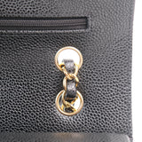 Chanel Double Flap Medium Black - (MICROCHIP)