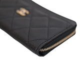 Chanel Zippy Wallet Black Caviar GHW
