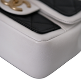 Chanel Mini Square Black and White GHW - s19