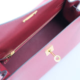 Hermes Kelly 25 Rouge Grenat Sellier GHW - U