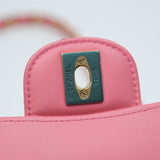 HOLD | Chanel Mini Rectangle Python Pink GHW