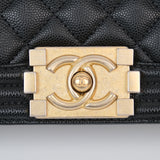 Chanel Le Boy Old Medium Black AGHW - s30