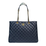 Chanel Timesless Tote Navy Blue GHW - s21