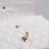 HOLD / Chanel Double Flap Medium White - GHW